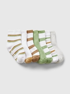 Baby & Toddler Stripe Quarter Crew Socks (7-Pack)