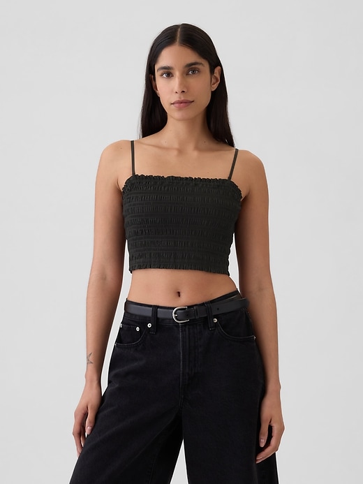 Image number 1 showing, Cropped Smocked Cami