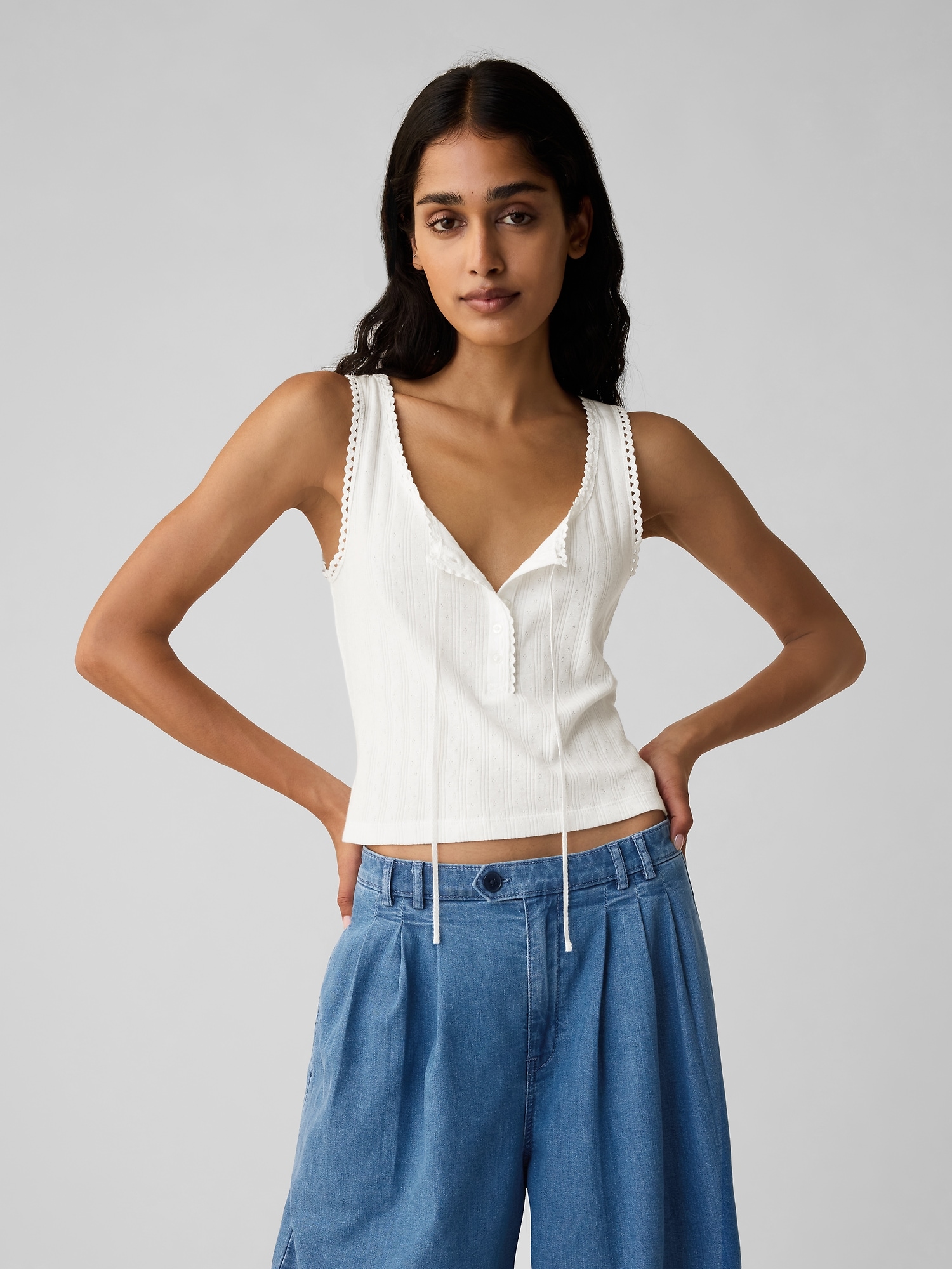 Gap × DÔEN Pointelle Tank Top