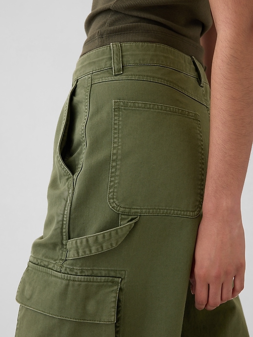 Image number 6 showing, Mid Rise Cargo Baggy Khakis
