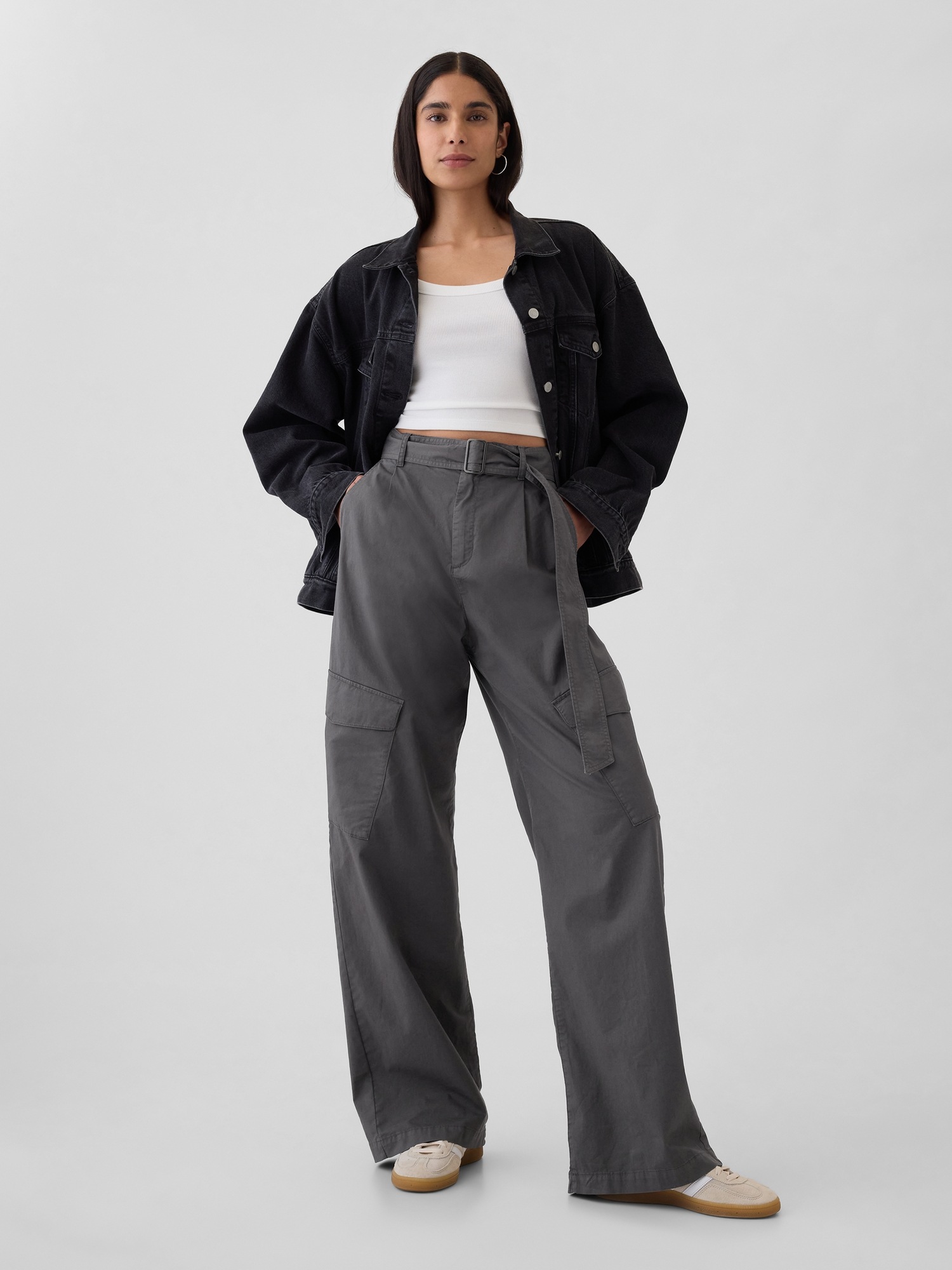 High Rise Cargo Baggy Trousers Gap