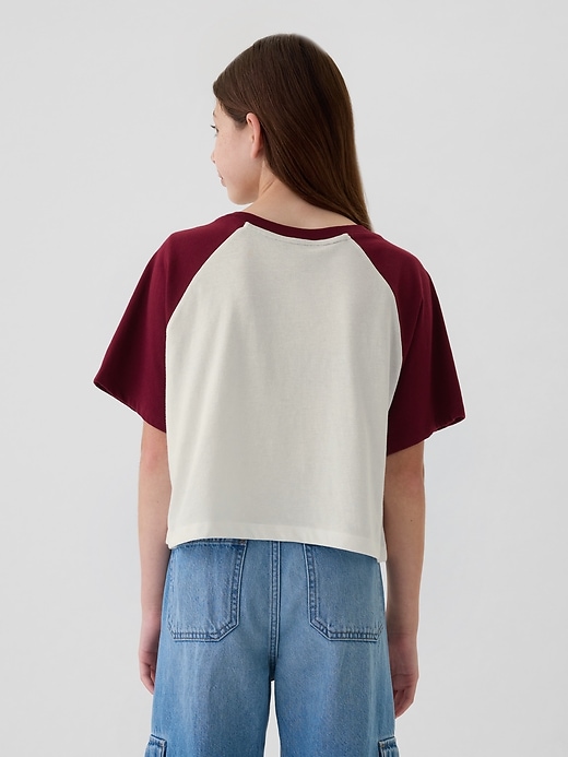 2 of 8 showing, with the color red delicious of product Kids Boxy Raglan T-Shirt