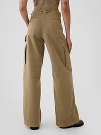 Mid Rise Cargo Baggy Khakis
