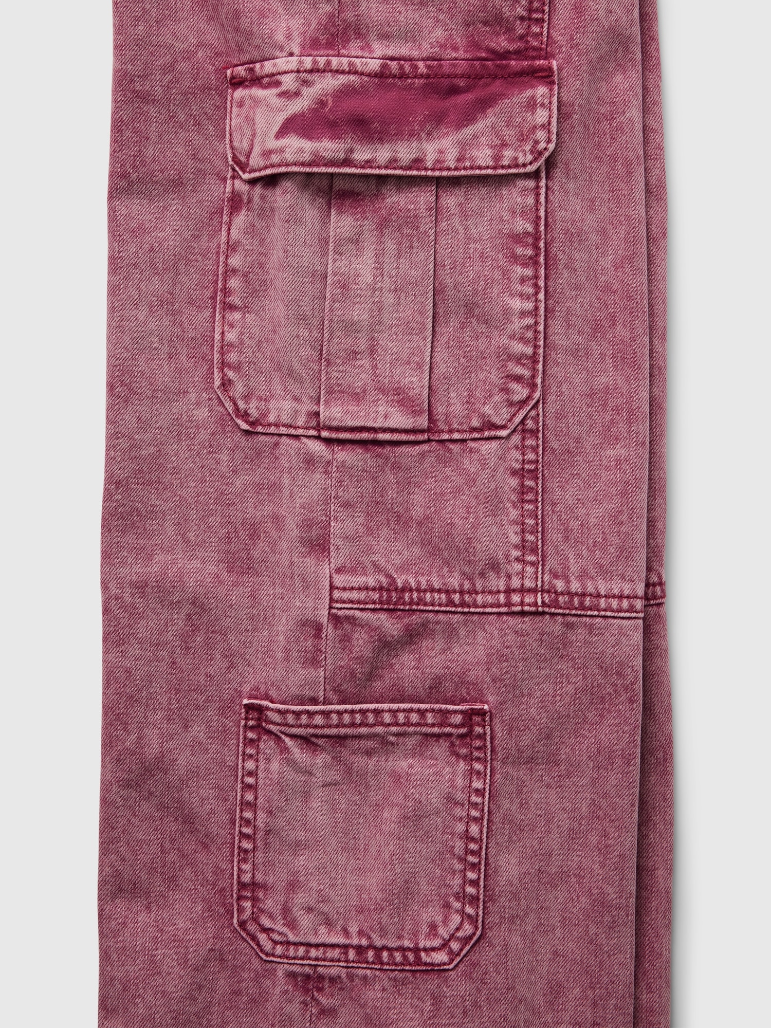 Kids Low Rise Stride Wide Leg Cargo Jeans Gap