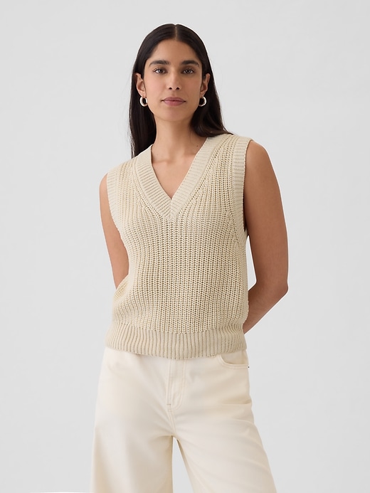 1 of 8 showing, with the color birch beige of product Sweater Vest