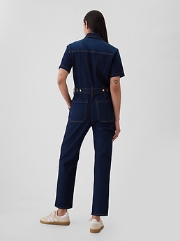 Oversized Lined Denim Hoodie | Gap