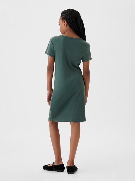 2 of 8 showing, with the color moores green of product Kids Rib T-Shirt Dress