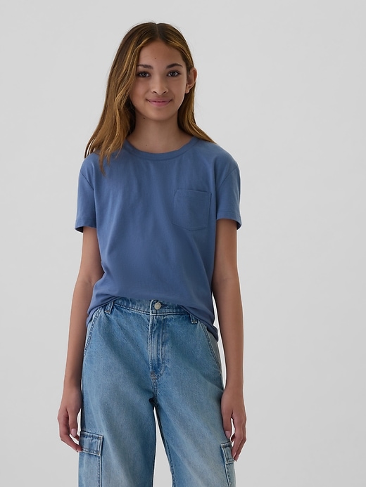 1 of 8 showing, with the color bainbridge blue of product Kids Vintage T-Shirt