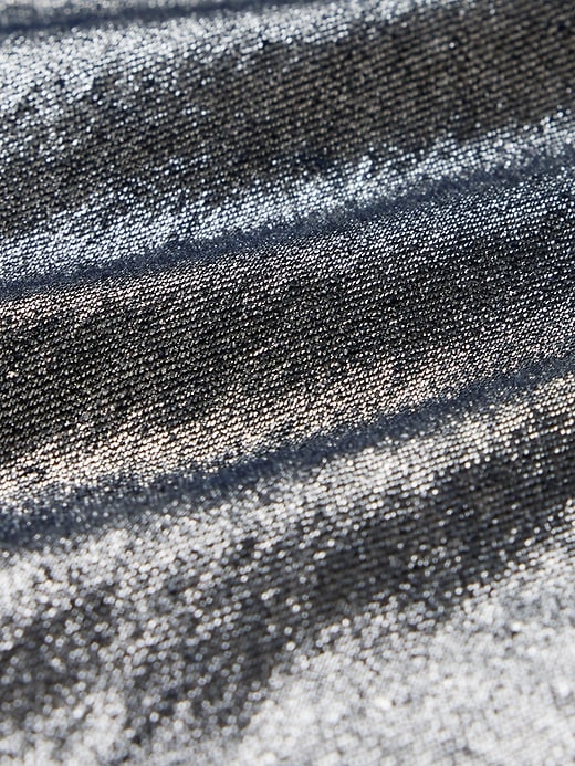 Image number 8 showing, High Rise Metallic '90s Straight Jeans