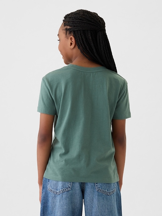 2 of 8 showing, with the color dark forest green of product Kids Graphic T-Shirt