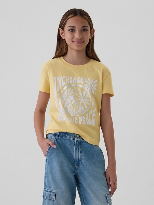 1 of 8 showing, with the color new chamois of product Kids Graphic T-Shirt