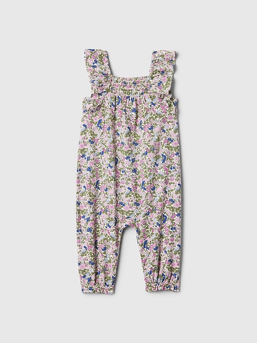 2 of 8 showing, with the color multi floral of product Baby Smocked Floral One-Piece