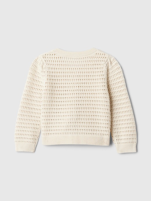 2 of 8 showing, with the color chino beige of product Baby Crochet Cardigan