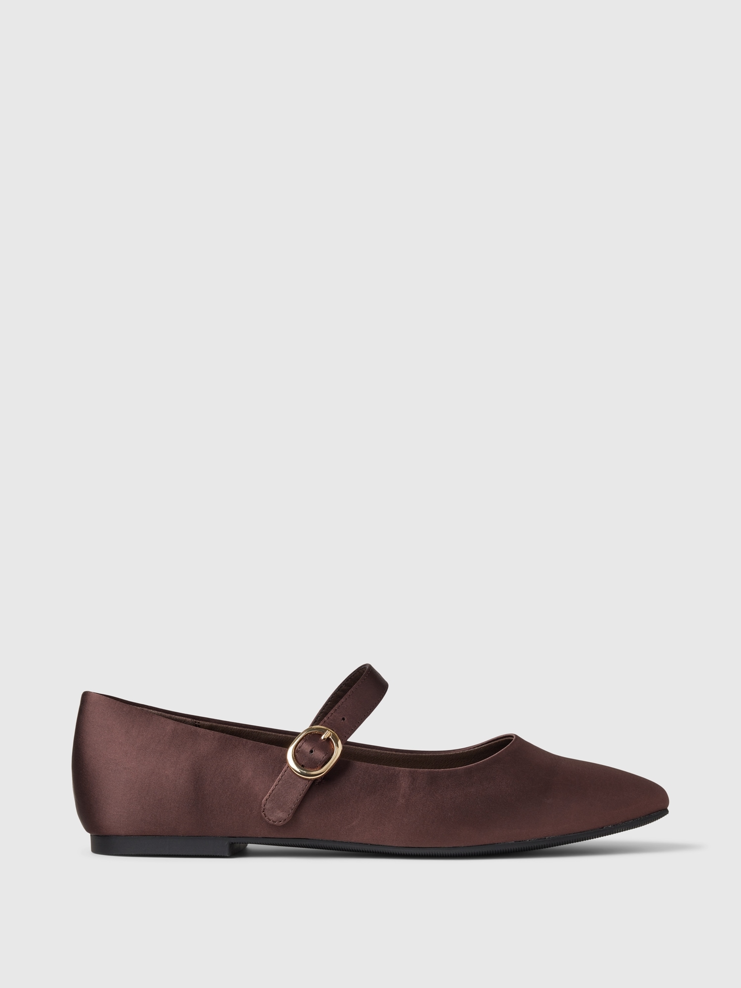 Женские балетки Gap Satin Ballet Flats, цвет: Шоколадный коричневый