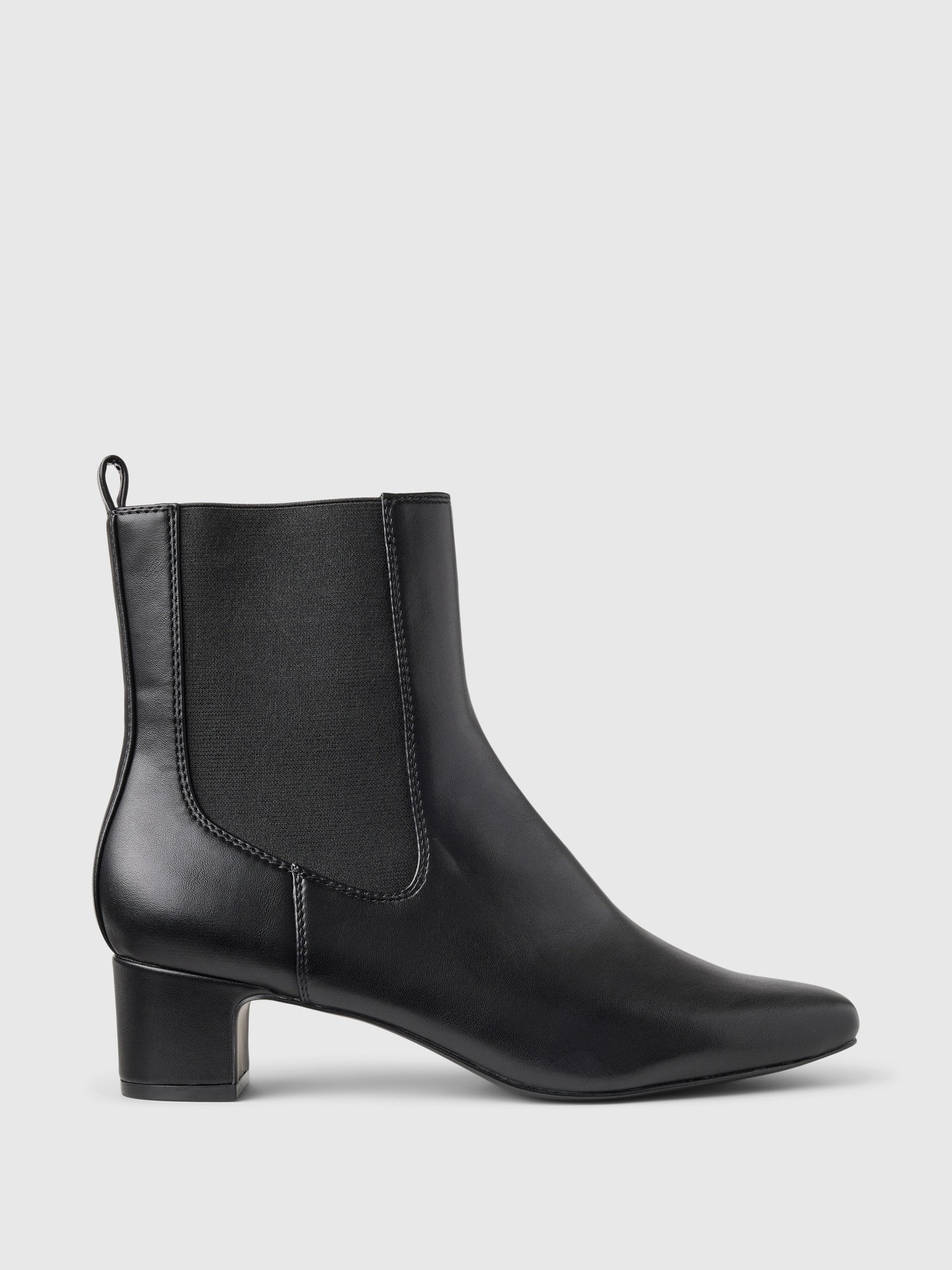 Женские ботинки Gap Vegan Leather Ankle, цвет: Насыщенный чёрный