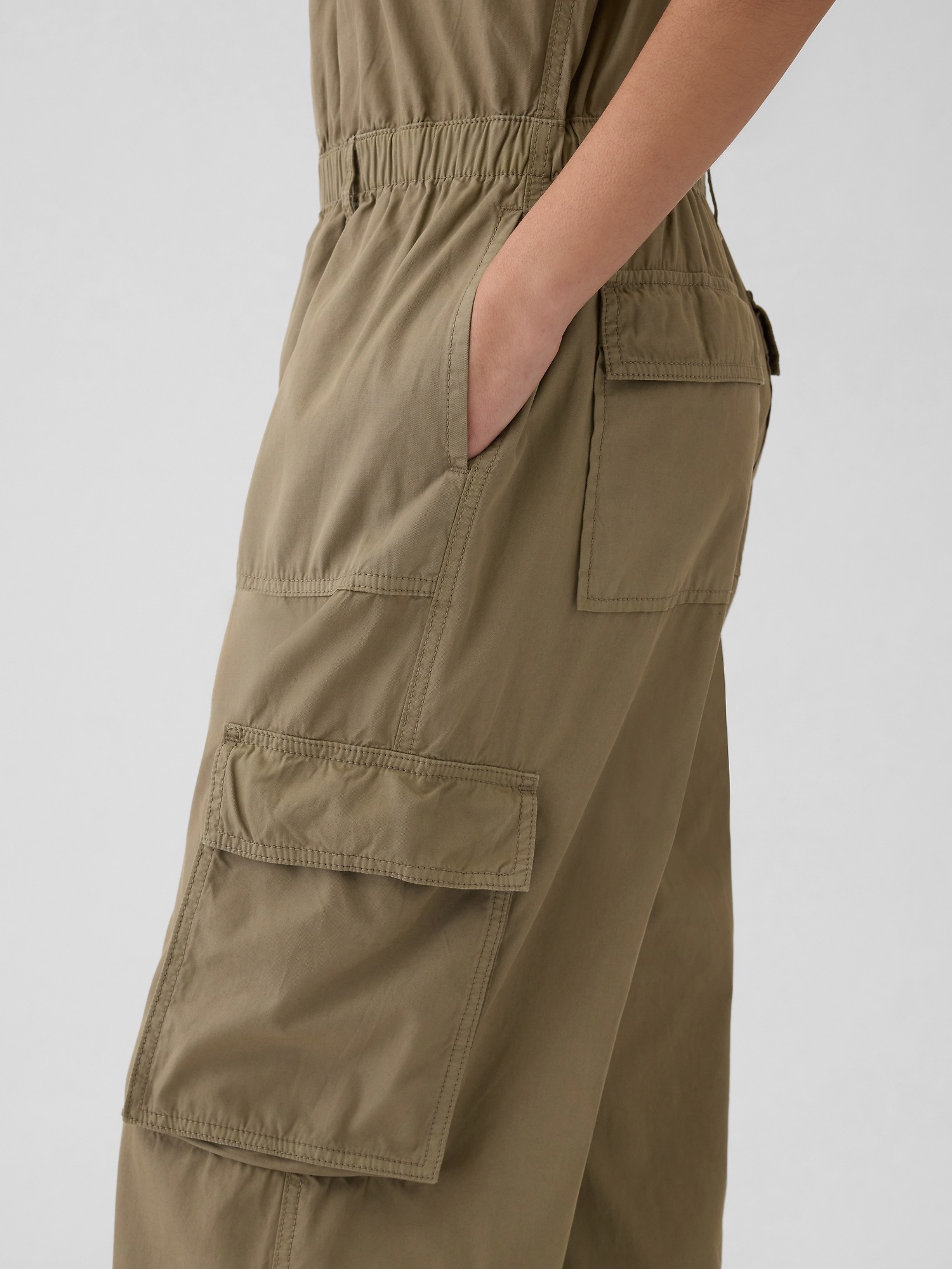Женские комбинезоны Gap Khaki Utility Jumpsuit — фото 3