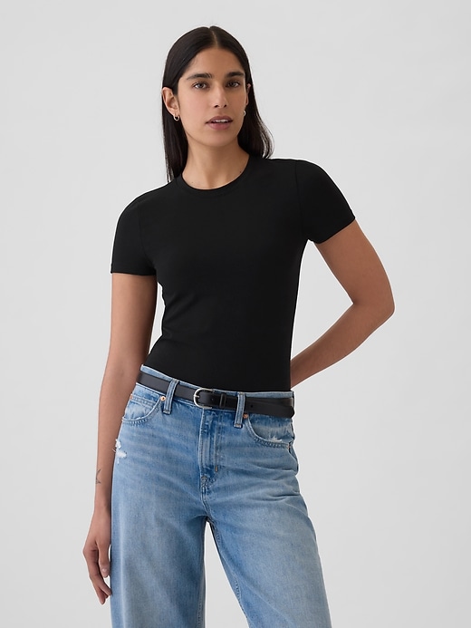1 of 8 showing, with the color black of product Modern T-Shirt Bodysuit