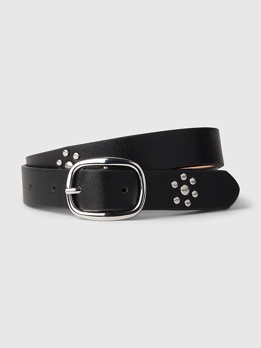 1 of 8 showing, with the color Black of product Kids Studded Belt