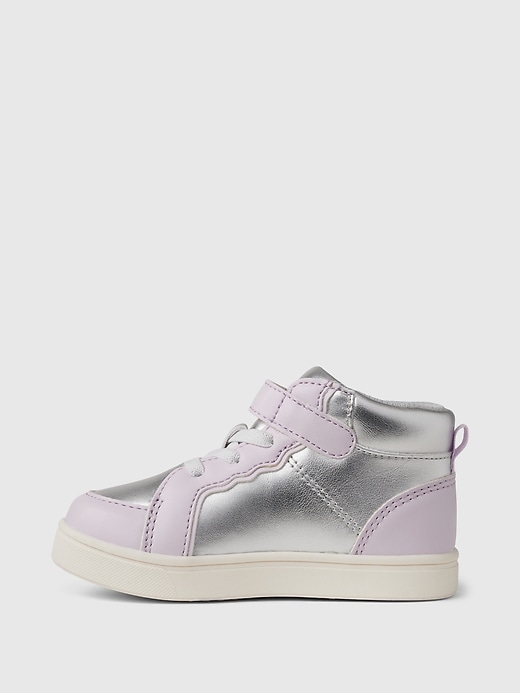 Image number 5 showing, Baby & Toddler Metallic High-Top Sneakers