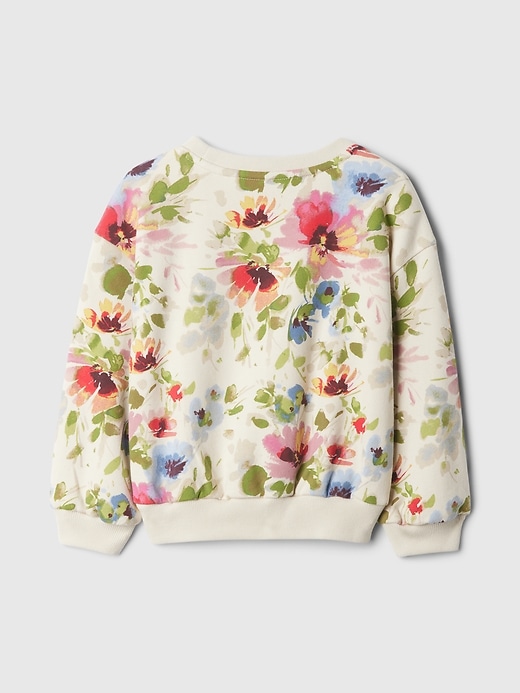 2 of 8 showing, with the color birch ditsy floral of product Baby & Toddler Vintage Soft Floral Sweatshirt