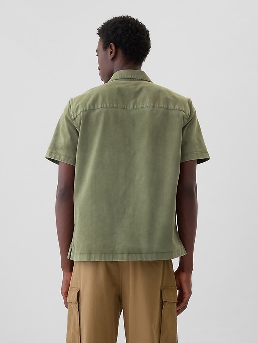2 of 8 showing, with the color army jacket green of product Twill Utility Shirt