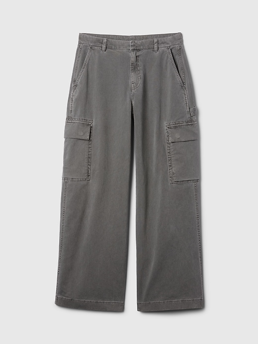Image number 7 showing, Mid Rise Cargo Baggy Khakis