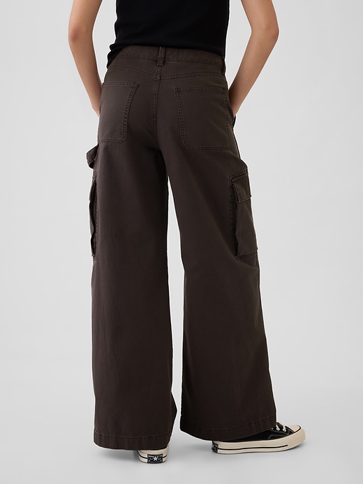 Image number 3 showing, Mid Rise Cargo Baggy Khakis
