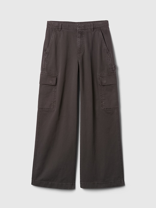 Image number 5 showing, Mid Rise Cargo Baggy Khakis