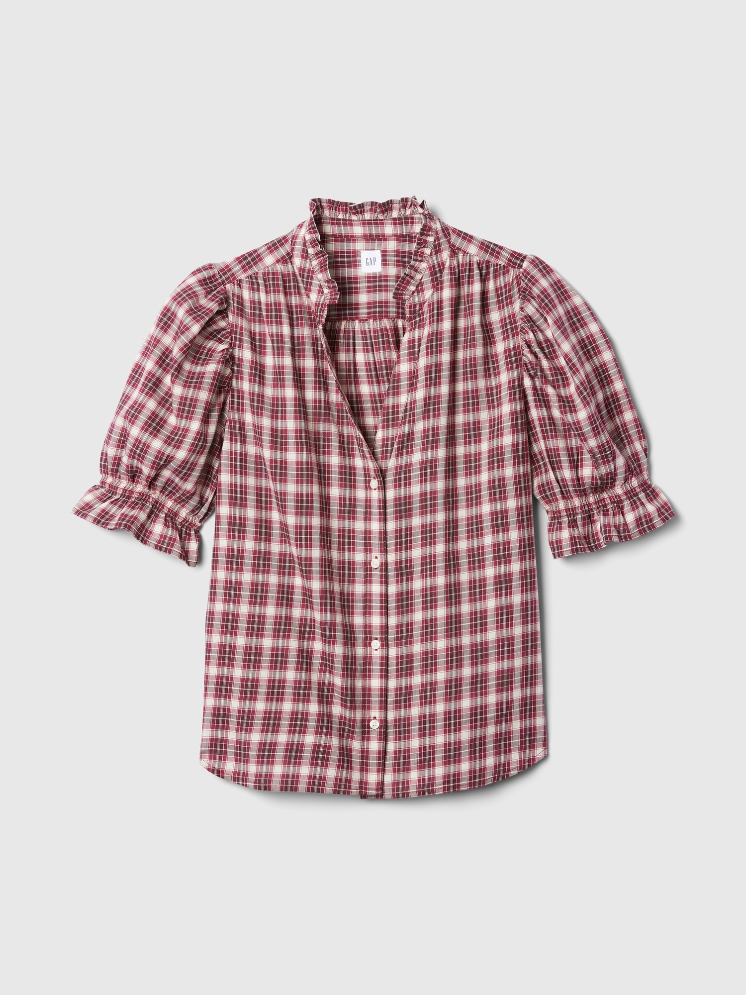Crinkle Gauze Puff Sleeve Shirt | Gap