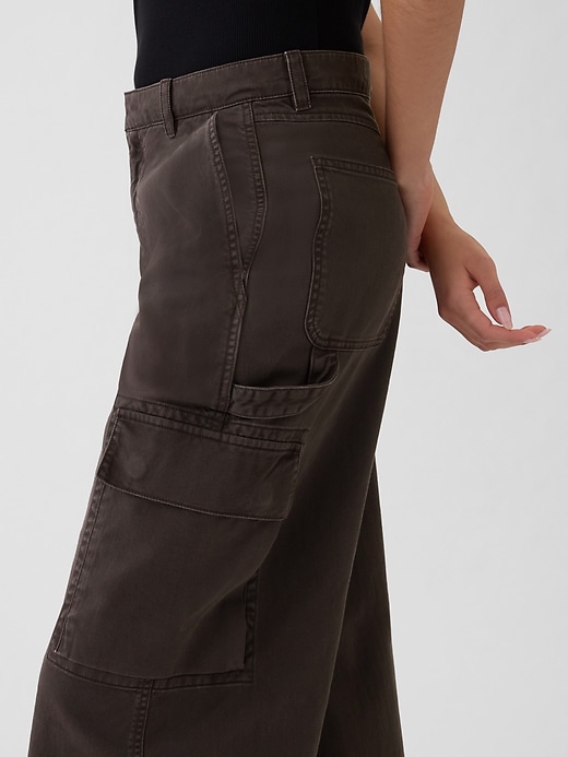 Image number 6 showing, Mid Rise Cargo Baggy Khakis