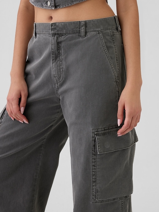 Image number 8 showing, Mid Rise Cargo Baggy Khakis
