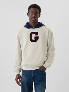 Logo pullover hoodie deals
