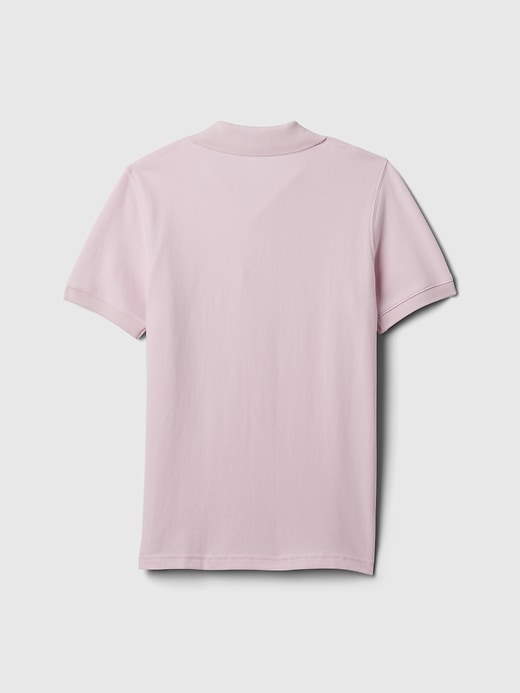 2 of 8 showing, with the color light pink of product Kids Pique Polo Shirt