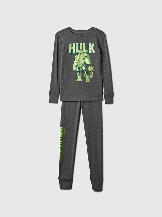 1 of 8 showing, with the color hulk of product GapKids &#124 Marvel Organic Cotton PJ Set