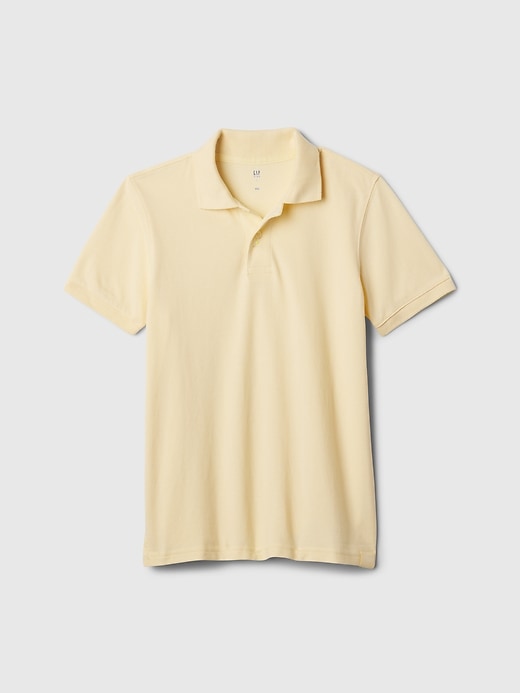 1 of 8 showing, with the color maize of product Kids Pique Polo Shirt