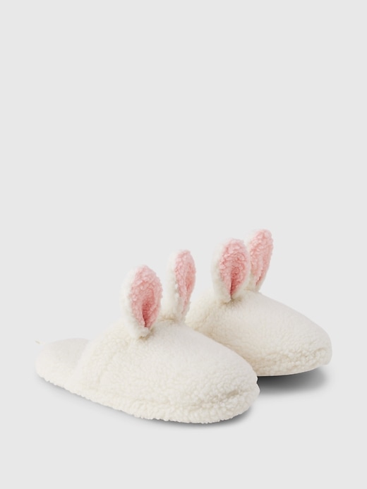 2 of 8 showing, with the color ivory frost of product Kids Bunny Slippers