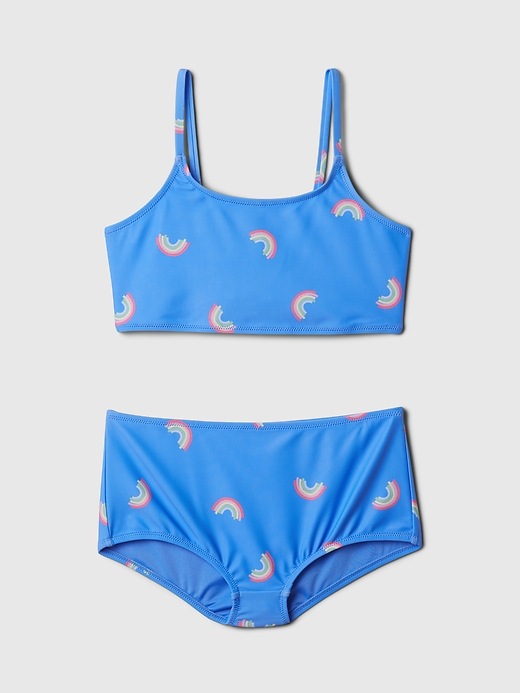 1 of 8 showing, with the color multi rainbow of product Kids Swim Two-Piece