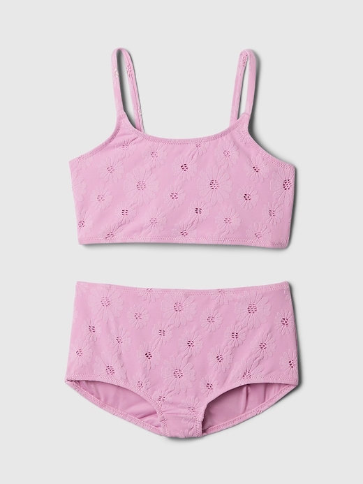 1 of 8 showing, with the color sugar pink of product Kids Swim Two-Piece