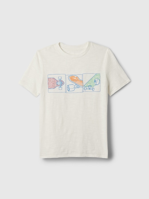 1 of 8 showing, with the color new off white of product Kids Graphic T-Shirt