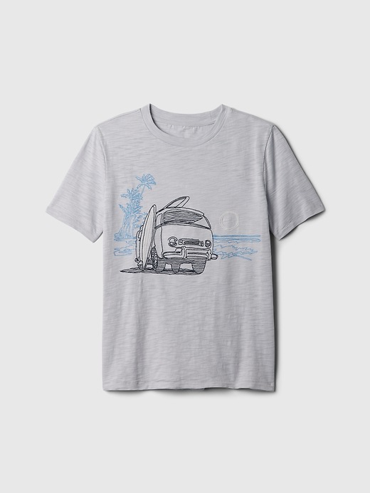 1 of 8 showing, with the color grey of product Kids Graphic T-Shirt
