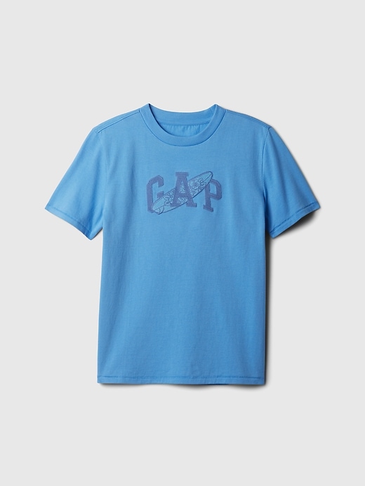 1 of 8 showing, with the color union blue of product Kids Logo Graphic T-Shirt