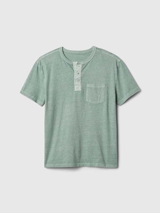 1 of 8 showing, with the color sage of product Kids VintageSoft Henley T-Shirt