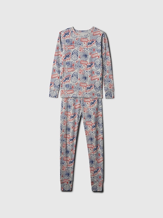 1 of 8 showing, with the color spiderman of product Kids Marvel Organic Cotton PJ Set