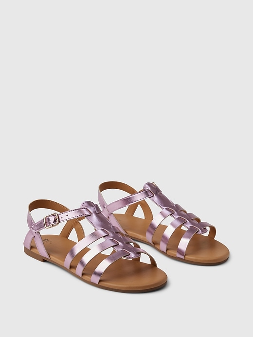 2 of 8 showing, with the color pink of product Kids Strap Sandals
