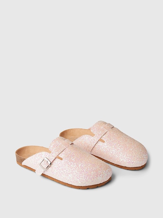 2 of 8 showing, with the color Lighty peony of product Kids Glitter Cork Clogs