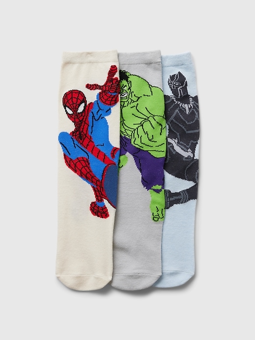 View large product image 1 of 1. Kids Marvel Superhero Crew Socks (3-Pack)