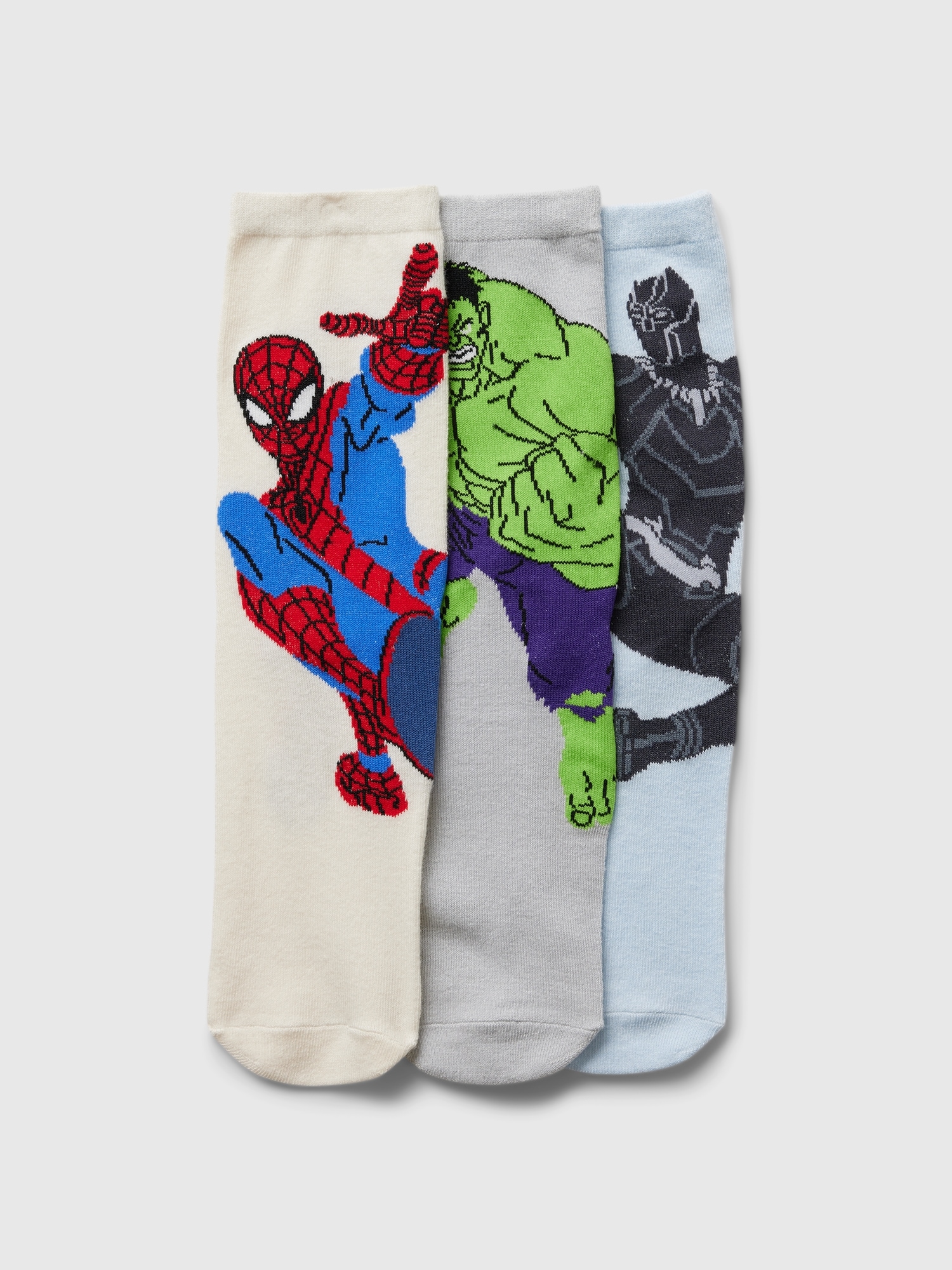 Kids Marvel Superhero Crew Socks (3-Pack)
