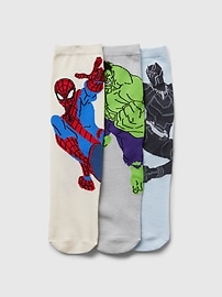 View large product image 1 of 1. Kids Marvel Superhero Crew Socks (3-Pack)