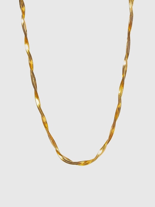 1 of 8 showing, with the color Gold of product Twisted Necklace