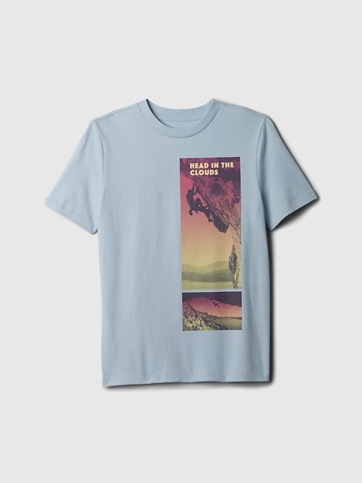 1 of 8 showing, with the color light blue shadow of product Kids Graphic T-Shirt